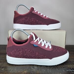 Vessi Weekend 1.5 Womens Size 7 Waterproof Shoes Sneakers Mahogany Red White